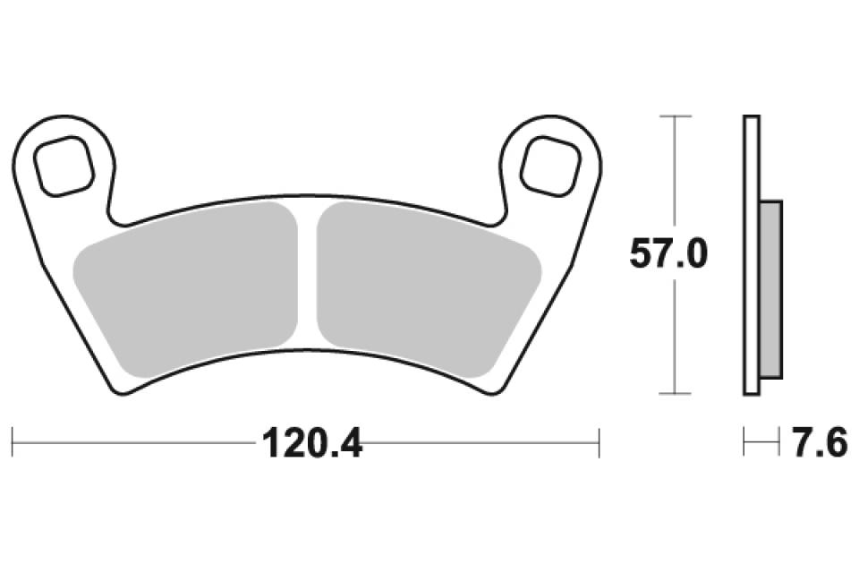 Plaquette de frein Sifam pour Quad Polaris 900 Ranger Xp Rzr Efi 2012 à 2020 AVG / AVD Neuf