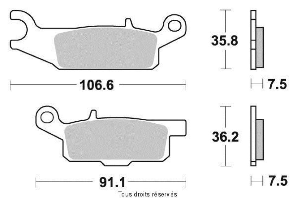 Plaquette de frein Vesrah pour Quad Yamaha 550 Yfm Grizzly 4X4 2011 AVD Neuf