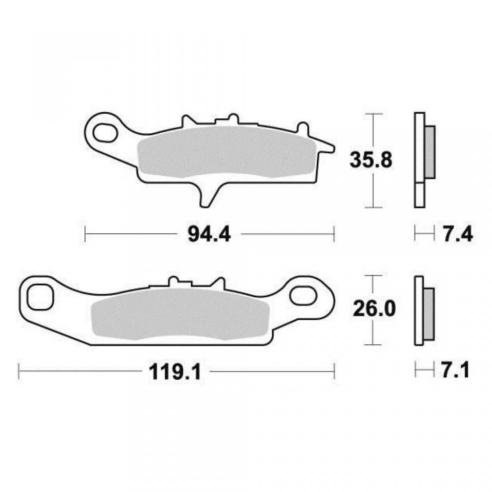 Plaquette frein Vesrah pour quad Kawasaki 450 Kfx R 2008 à 2014 AVD VD442JL Neuf