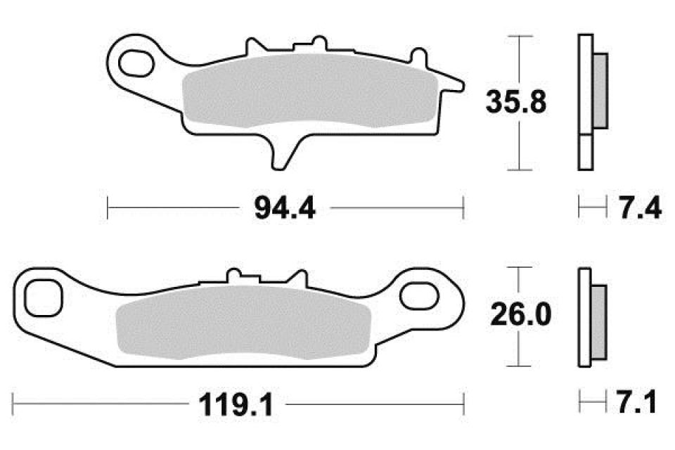 Plaquette de frein Vesrah pour Quad Suzuki 700 Lt-V F Twin Peaks 2004 à 2005 AVD Neuf