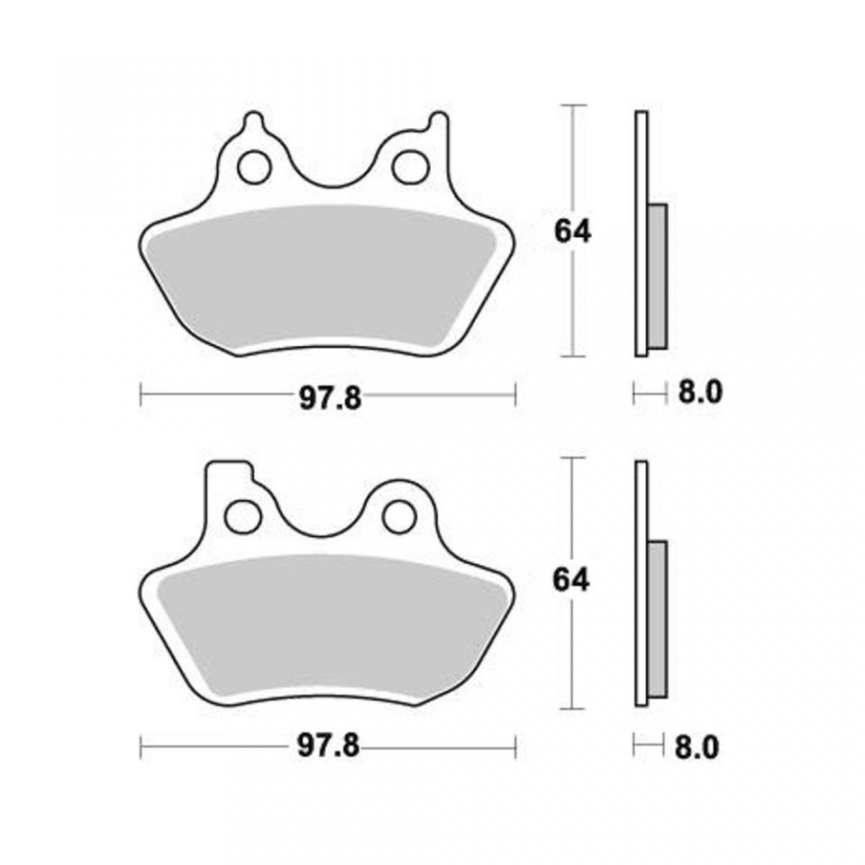 Plaquette frein Vesrah pour moto Harley Davidson 1584 FLSTF Fat Boy 2007 AV Neuf
