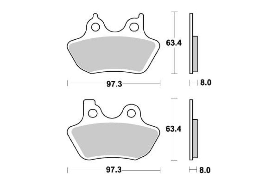 Plaquette de frein Vesrah pour Moto Harley Davidson 1584 FLSTF Fat Boy 2007 AR Neuf