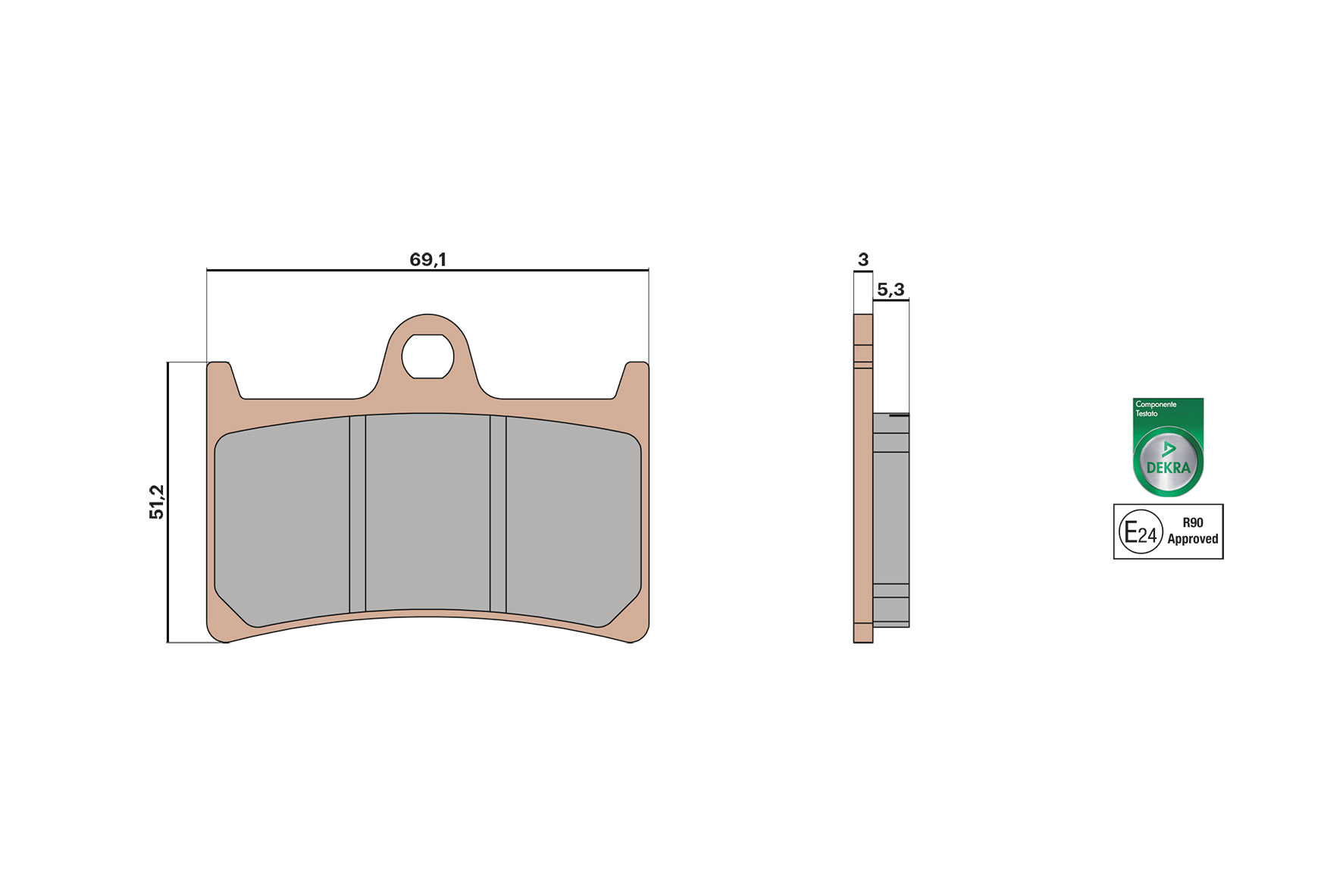 Plaquette de frein AVG AVD Malossi pour scooter Yamaha 500 Tmax 6215022BS