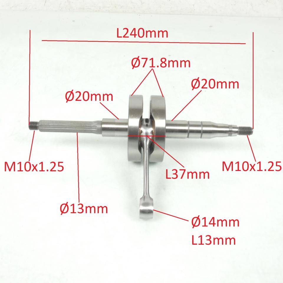 Vilebrequin embiellage Conti pour scooter Aprilia 50 SR Horizontal 0107RF0151