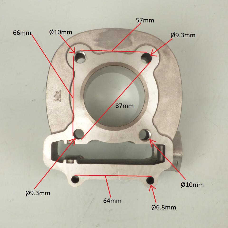 Kit cylindre piston pour scooter Sym 125 Jet 4 Avant 2020 aluminium Ø52mm Neuf