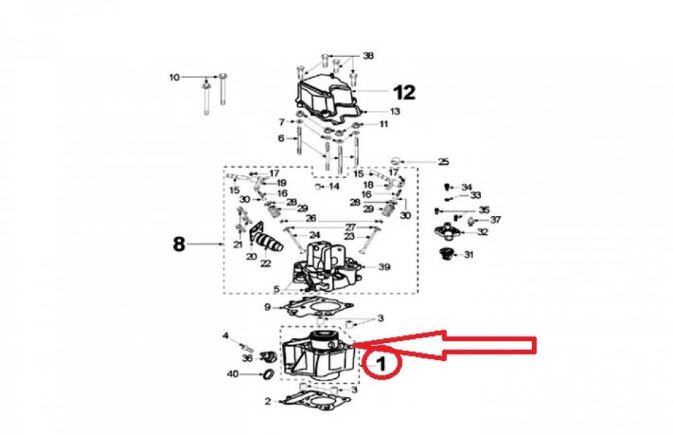 Cylindre piston pour scooter Peugeot 150 Elyseo 4T 754610 73767800 Euro 3 Neuf