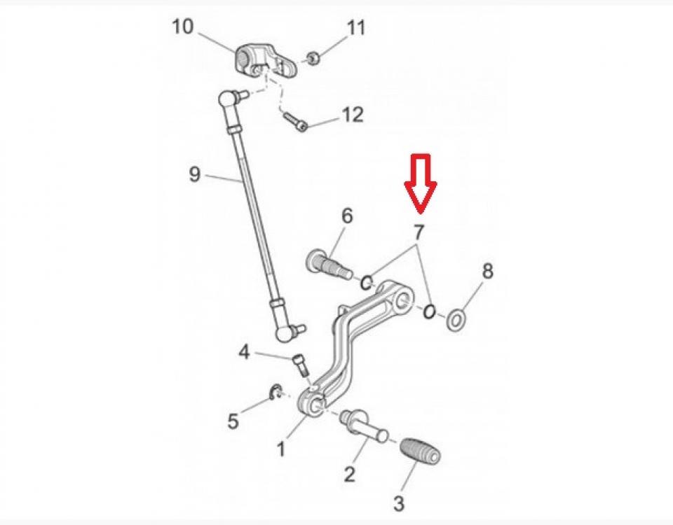 Joint axe pivot de sélecteur pour moto Moto Guzzi 1100 Griso 2005-2007 AP8144007