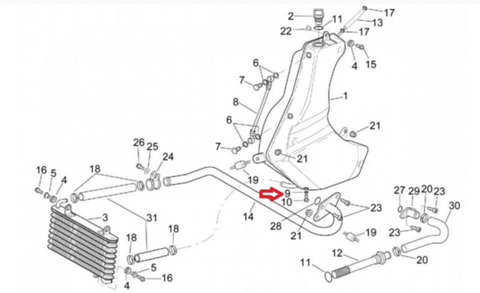 Joint huile origine pour moto Aprilia 1000 RSV 1998 à 2010 AP8121862 8x16x1.5mm