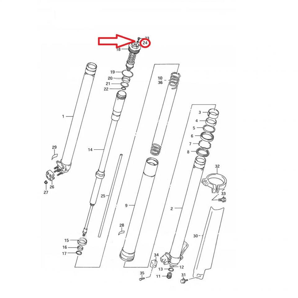 Joint de fourche origine pour moto Suzuki 125 RM 51358-28E30-000 Neuf