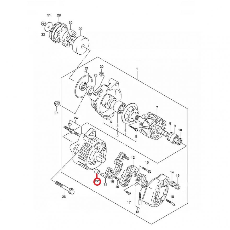 Joint divers origine pour moto Suzuki 1200 Bandit S 2006 31780-03F02 Neuf