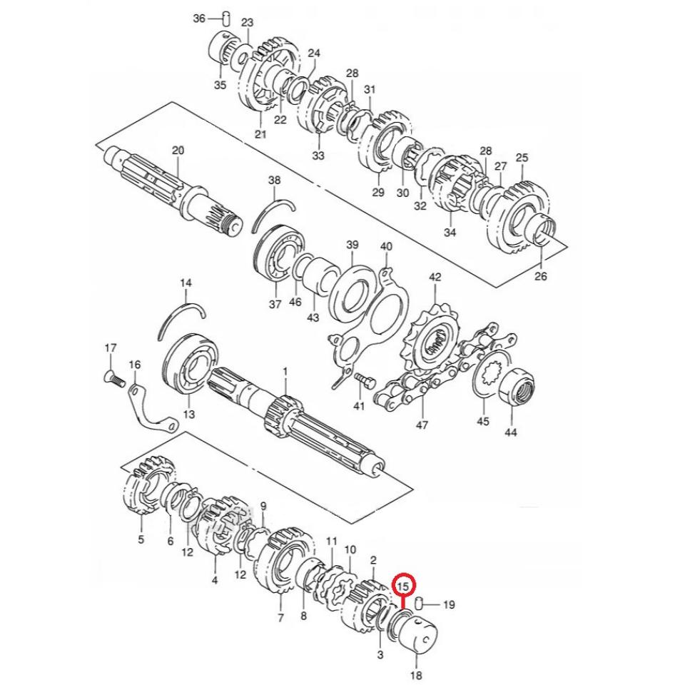 Joint de transmission origine pour moto Suzuki 1200 Bandit 09285-20006-000 Neuf