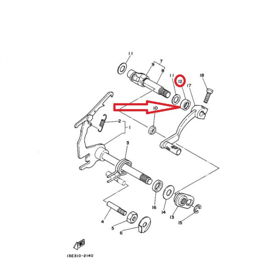 Joint spi 12x19x5 93109-12012-00 pour moto Yamaha 100 RT 1994 à 1996 Neuf