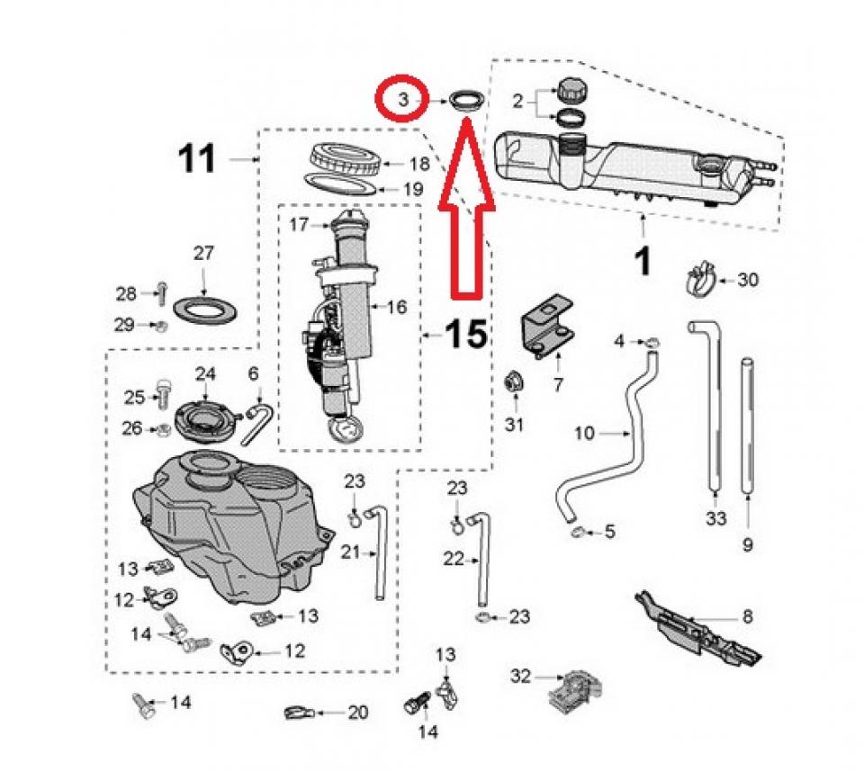 Joint Anti-débordement huile pour scooter Peugeot 50 Trekker 1998-00 740060 Neuf