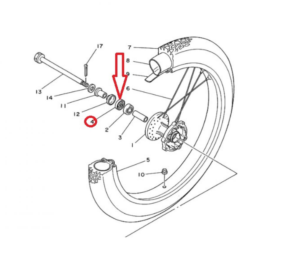 Joint spi axe roue AV pour moto Yamaha 125 DT 1987 93102-20281-00 20x35x5mm Neuf