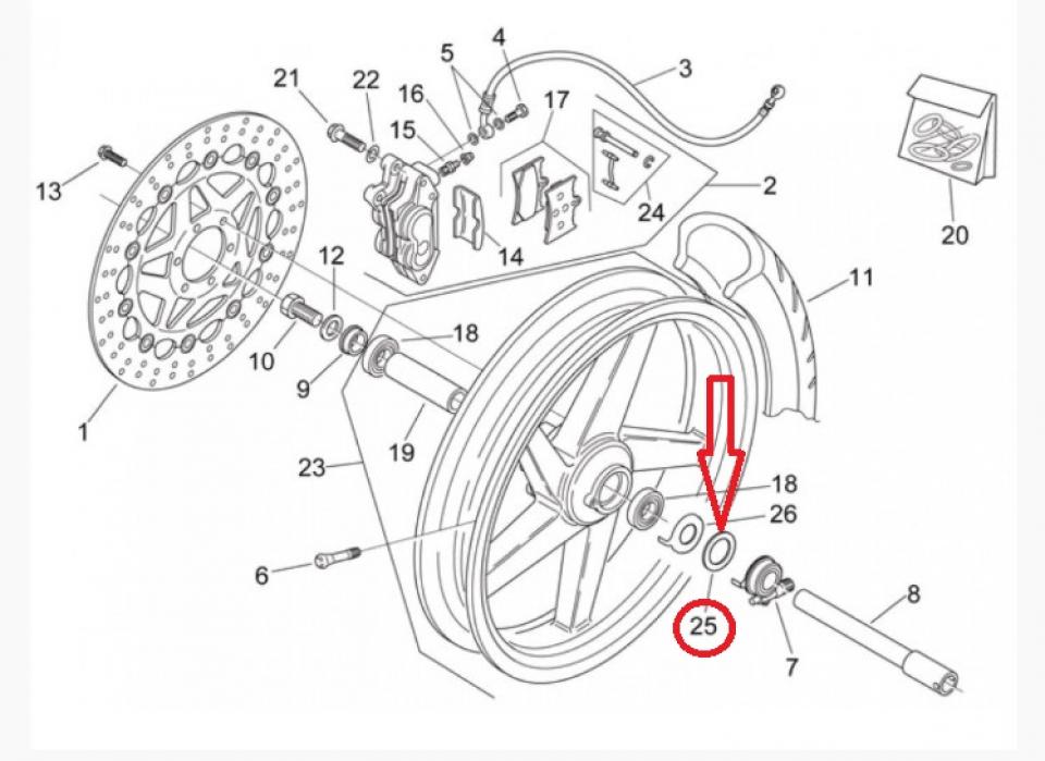 Joint spi jante AV pour moto Aprilia 125 RS 1999 à 2005 AP8144560 50x58x4mm Neuf