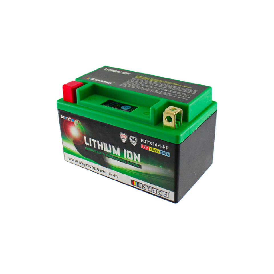 Batterie Lithium Skyrich pour Scooter Gilera 500 Fuoco Ie 2007 à 2013 HJTX14H-FP-S / 12V 4Ah Neuf