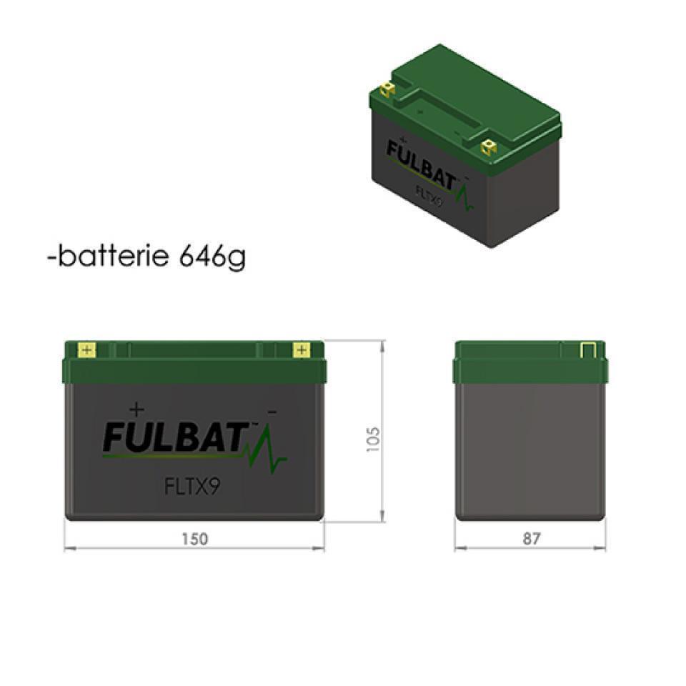 Batterie Lithium Fulbat pour Moto Sym 125 Wolf 2011 à 2015 Neuf