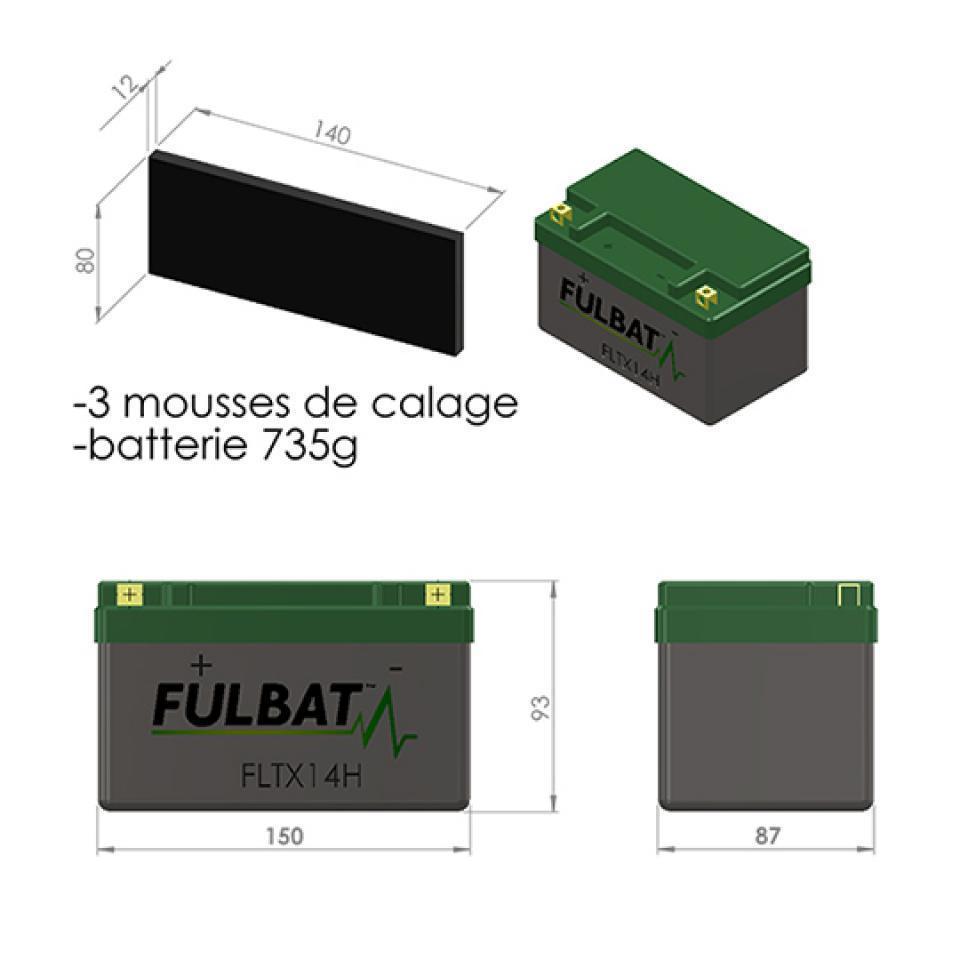 Batterie Lithium Fulbat pour Moto Hyosung 650 Gv Aquila 2004 à 2006 Neuf