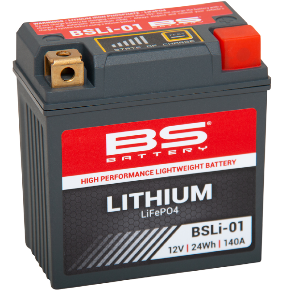 Batterie Lithium BS Battery pour moto KTM 250 SX 2016 à 2021 BSLi-01 / LFP01 / 12V 24Wh Neuf