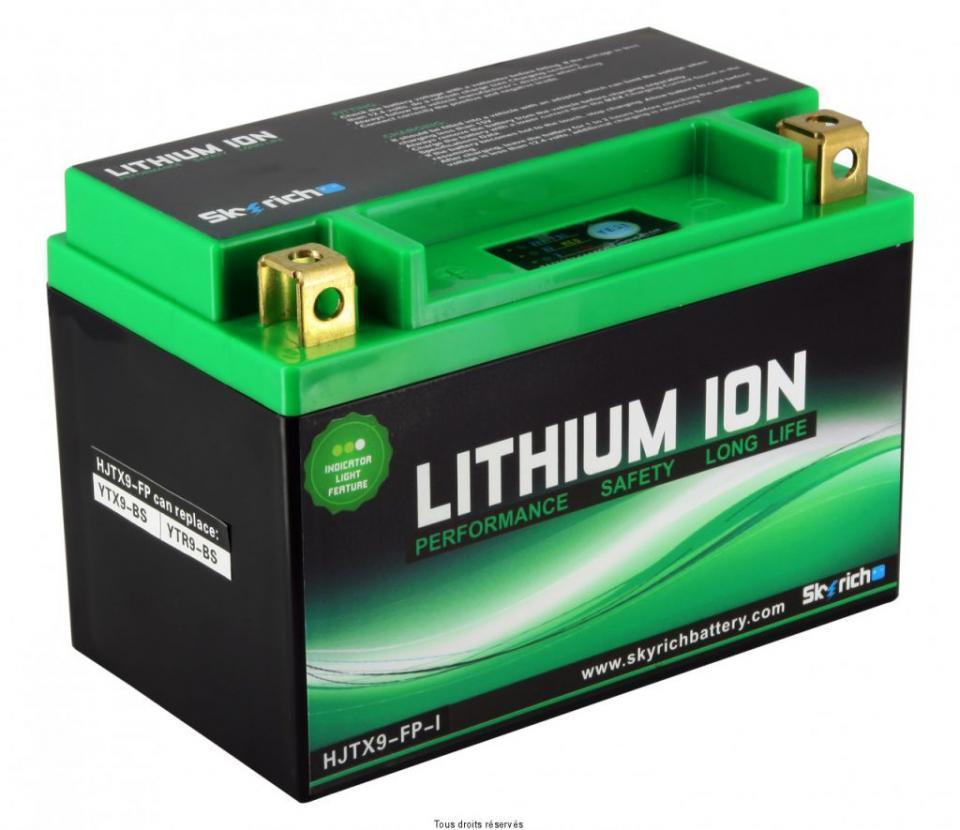 Batterie Lithium Skyrich pour Scooter Piaggio 180 Vespa ET4 1998 à 2004 YTX9-BS / 12V 8Ah Neuf