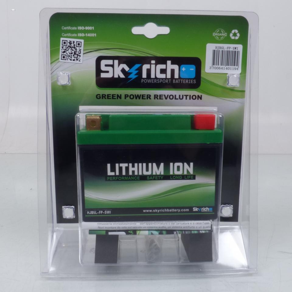 Batterie Lithium Skyrich pour Scooter TGB 50 City Rs 2T 2011 à 2012 YB5L-B / HJB5L-FP / 12V 1.6Ah Neuf