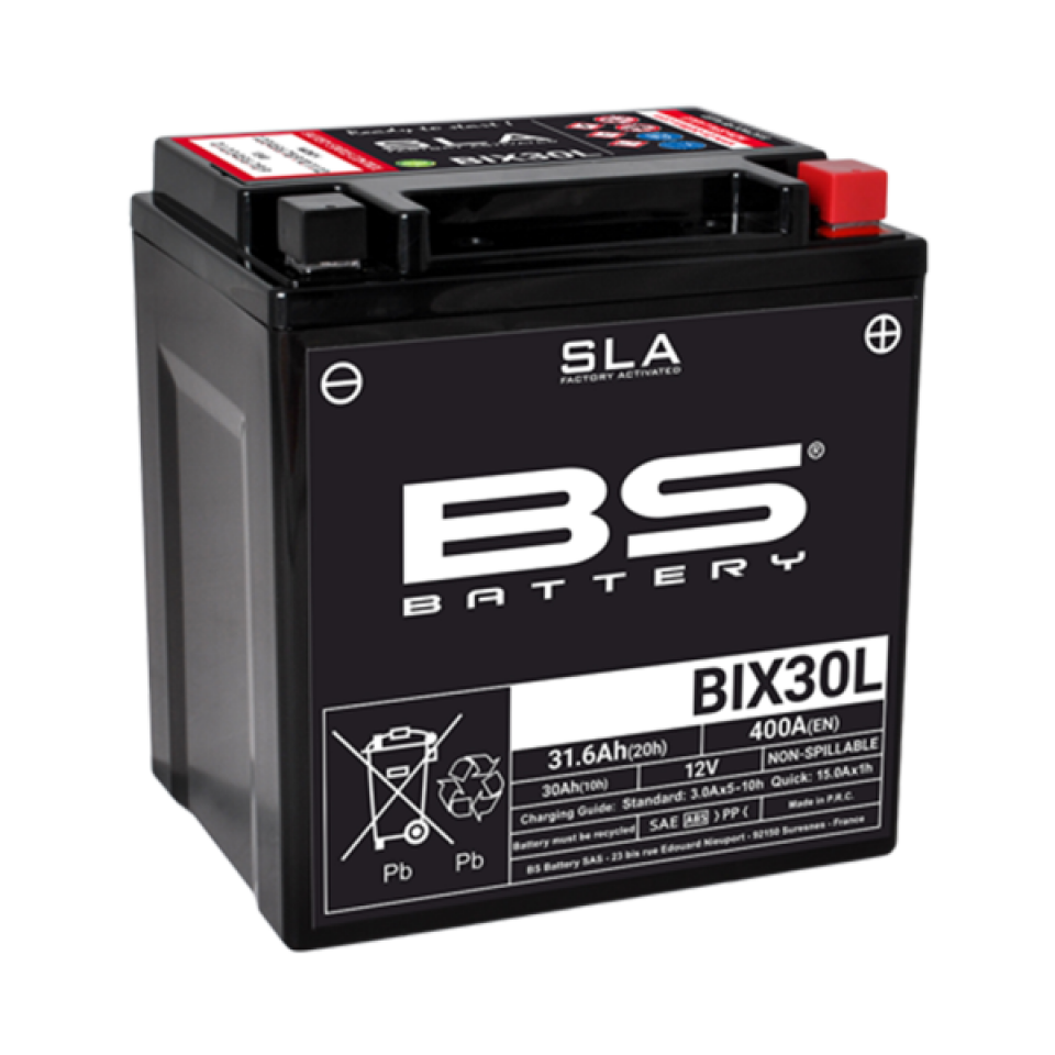 Batterie SLA BS Battery pour quad Arctic cat 1000 Prowler 2015 à 2016 YIX30L / 12V 31.6Ah Neuf