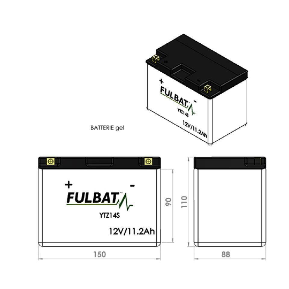 Batterie SLA Fulbat pour Moto KTM 950 Supermoto R 2007 à 2008 Neuf