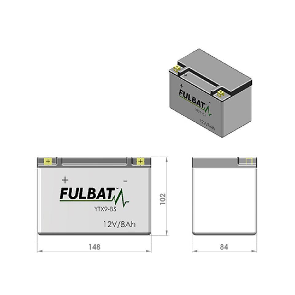 Batterie SLA Fulbat pour Scooter Yamaha 400 Yp R X-Max Abs 2013 à 2017 Neuf