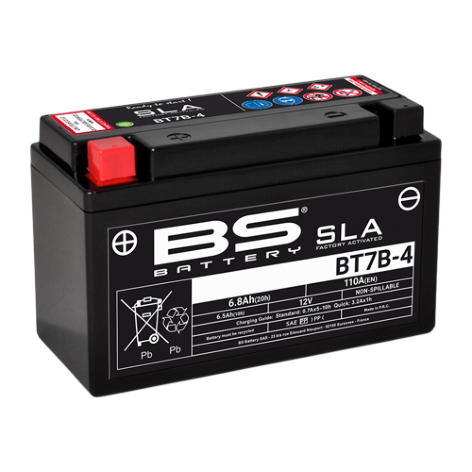 Batterie SLA BS Battery pour Quad Yamaha 450 YFZ 2004 à 2013 YT7B-BS Neuf