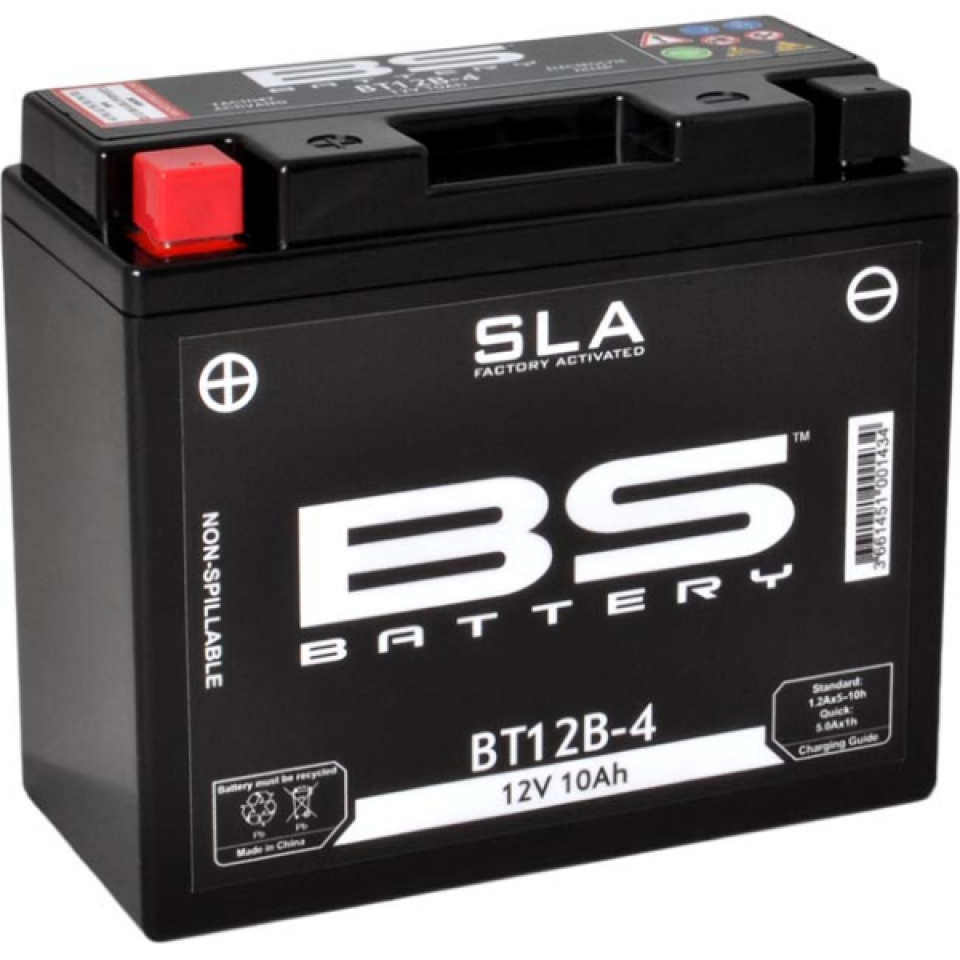 Batterie SLA BS Battery pour Moto Triumph 900 Thruxton 2009 à 2011 YT12B-4 Neuf