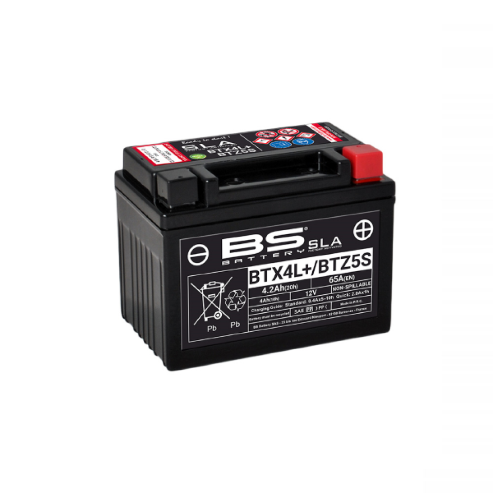 Batterie SLA BS Battery pour scooter Piaggio 50 Vespa ET2 2000 à 2005 YTX4L-BS / 12V 3Ah Neuf