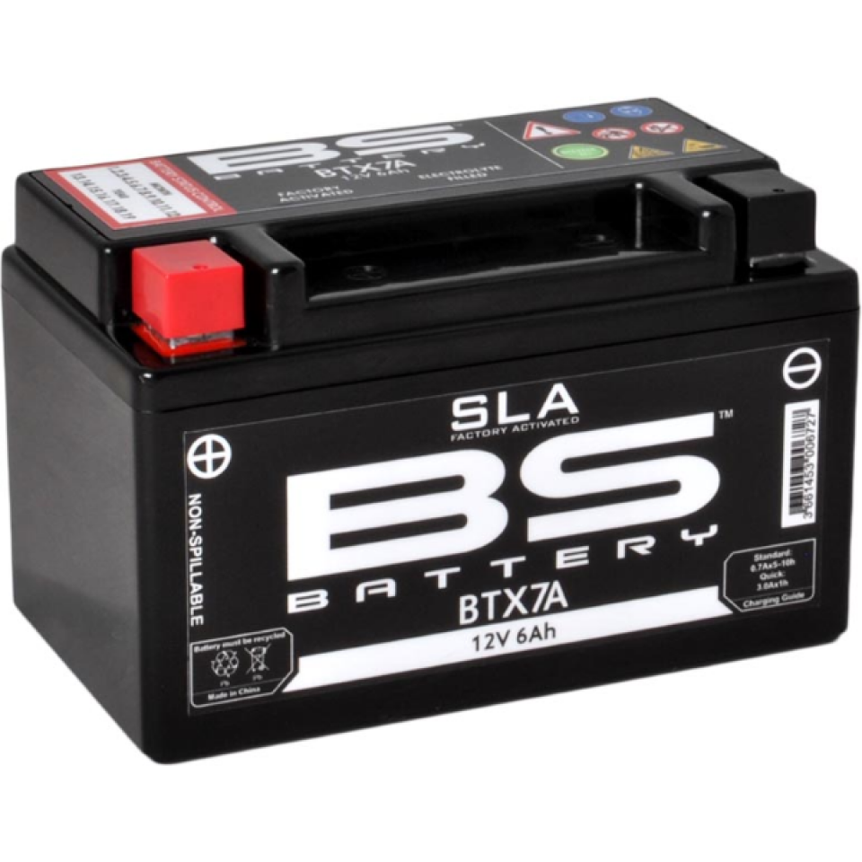 Batterie SLA BS Battery pour Moto Kymco 125 Stryker 1998 à 2006 YTX7A-BS / 12V 6Ah Neuf