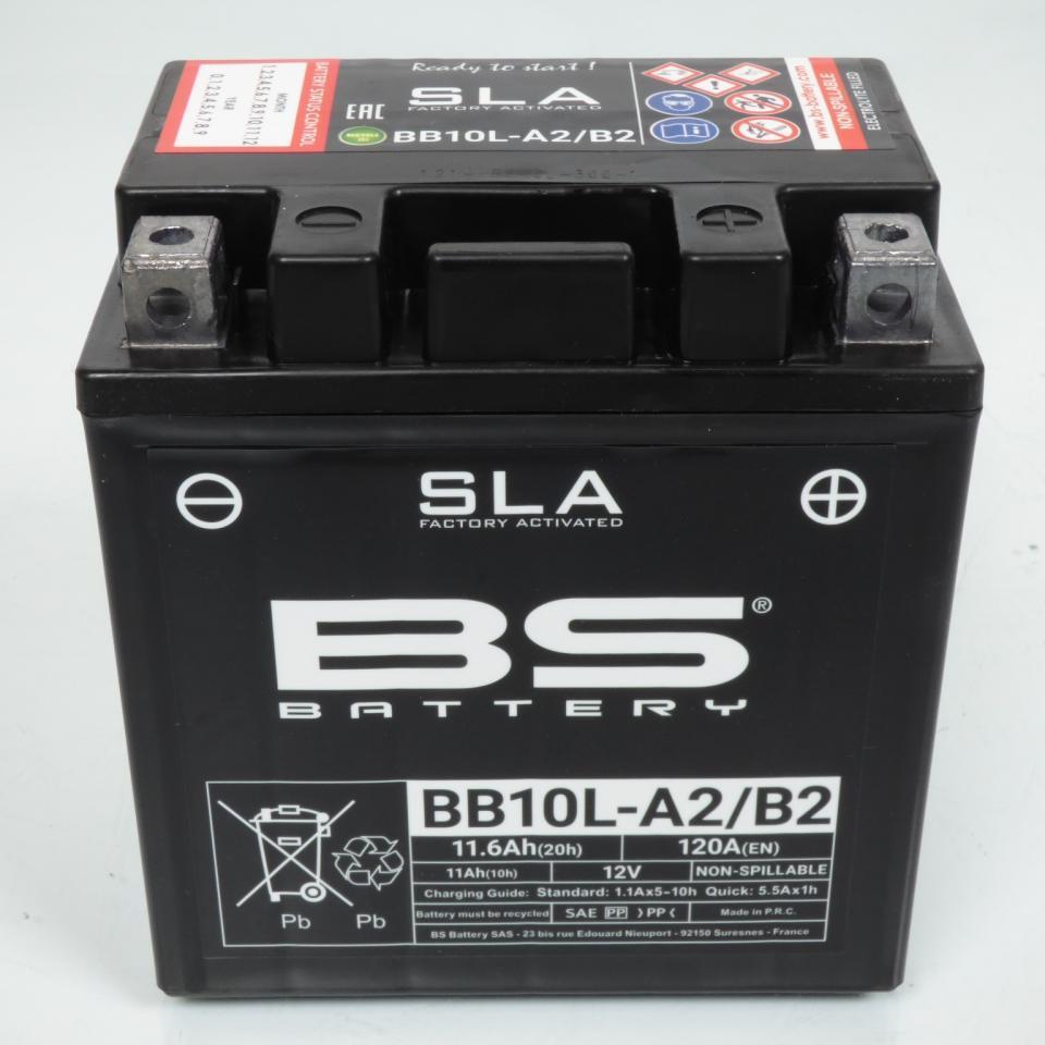 Batterie SLA BS Battery pour moto Suzuki 500 Gs F 2004 à 2007 YB10L-A2/B2 Neuf