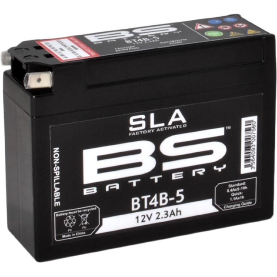 Batterie SLA BS Battery pour moto enfant YT4B-5 / 12V 2.4Ah Neuf