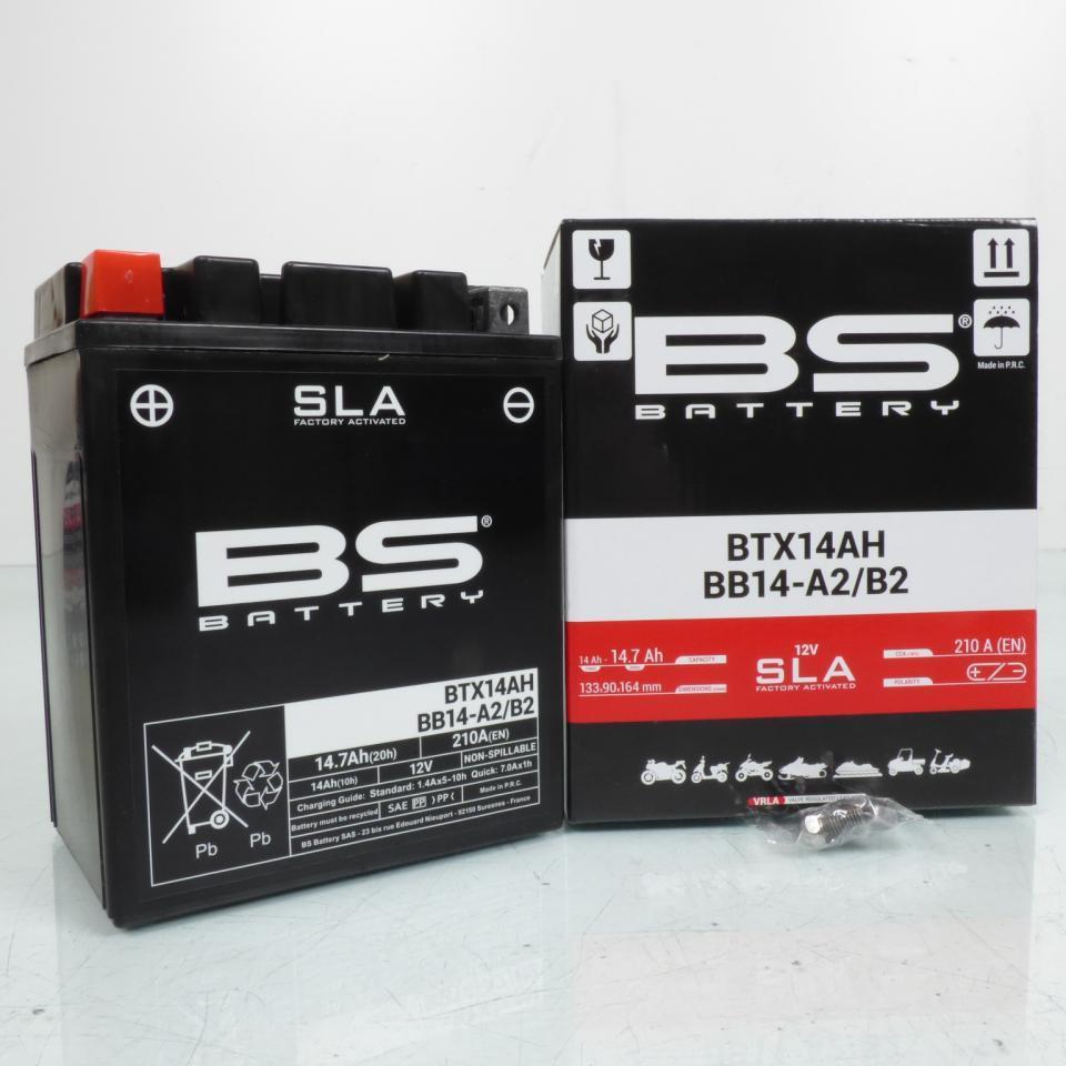 Batterie SLA BS Battery pour moto YTX14AH / YB14-A2 YB14-B2 /12V 14.7Ah Neuf