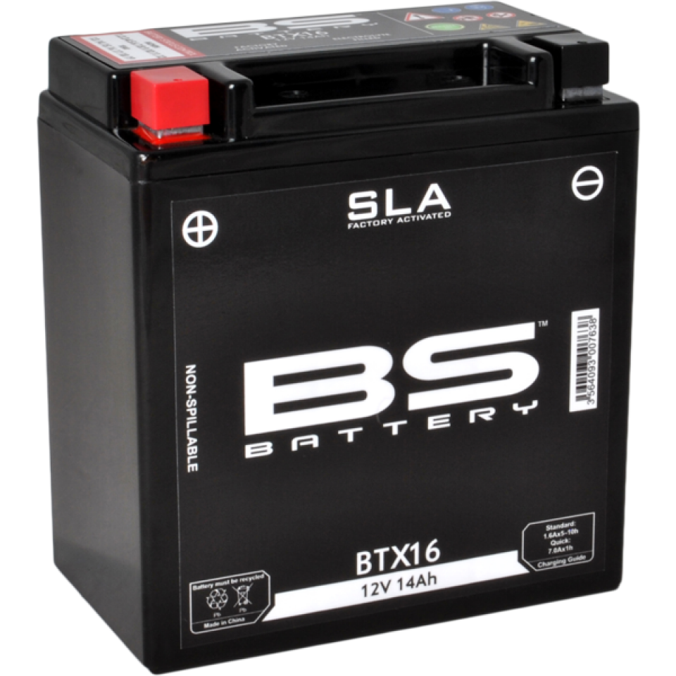 Batterie SLA BS Battery pour auto YTX16 / 12V 14.7Ah Neuf