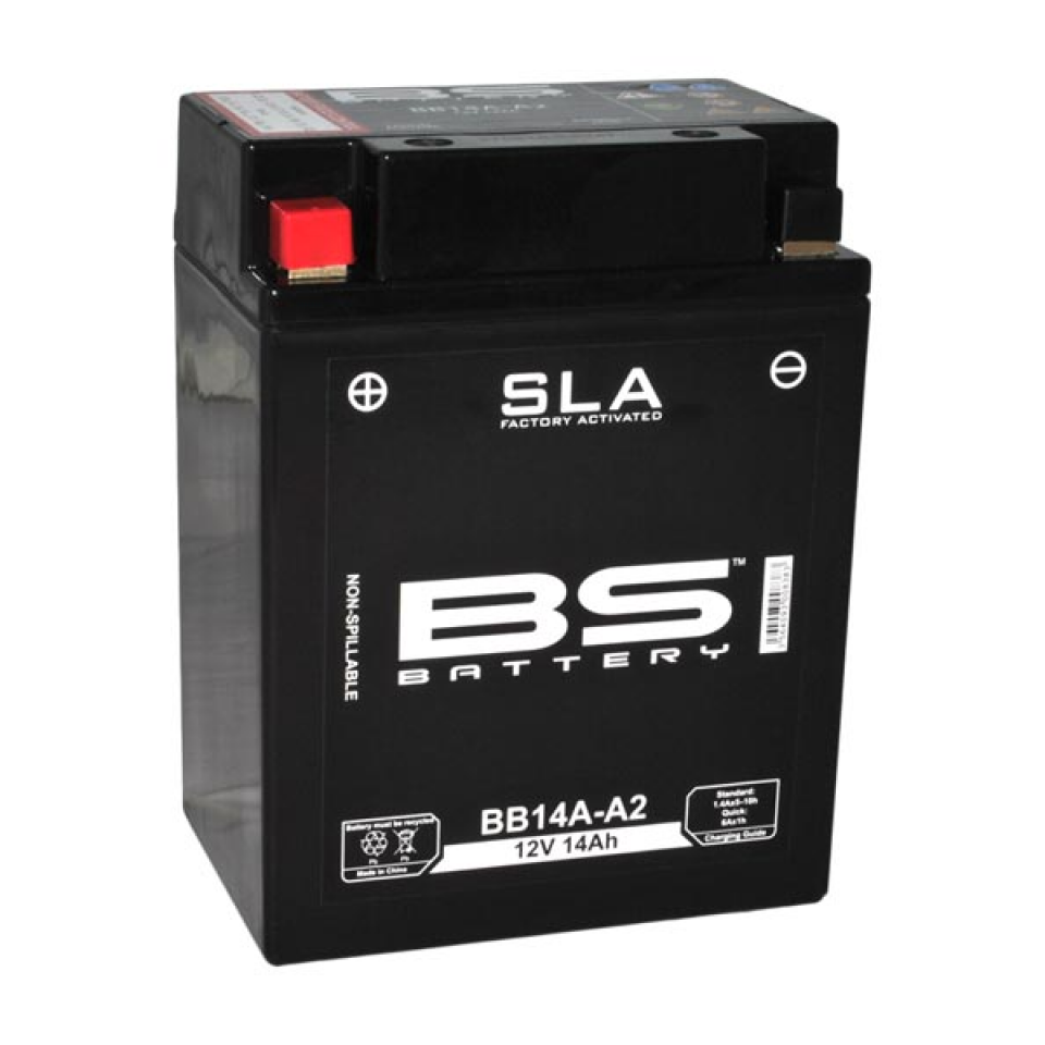 Batterie SLA BS Battery pour Quad Polaris 250 Trail Blazer 4X2 1999 à 2005 YB14A-A2 / 12V 14Ah Neuf