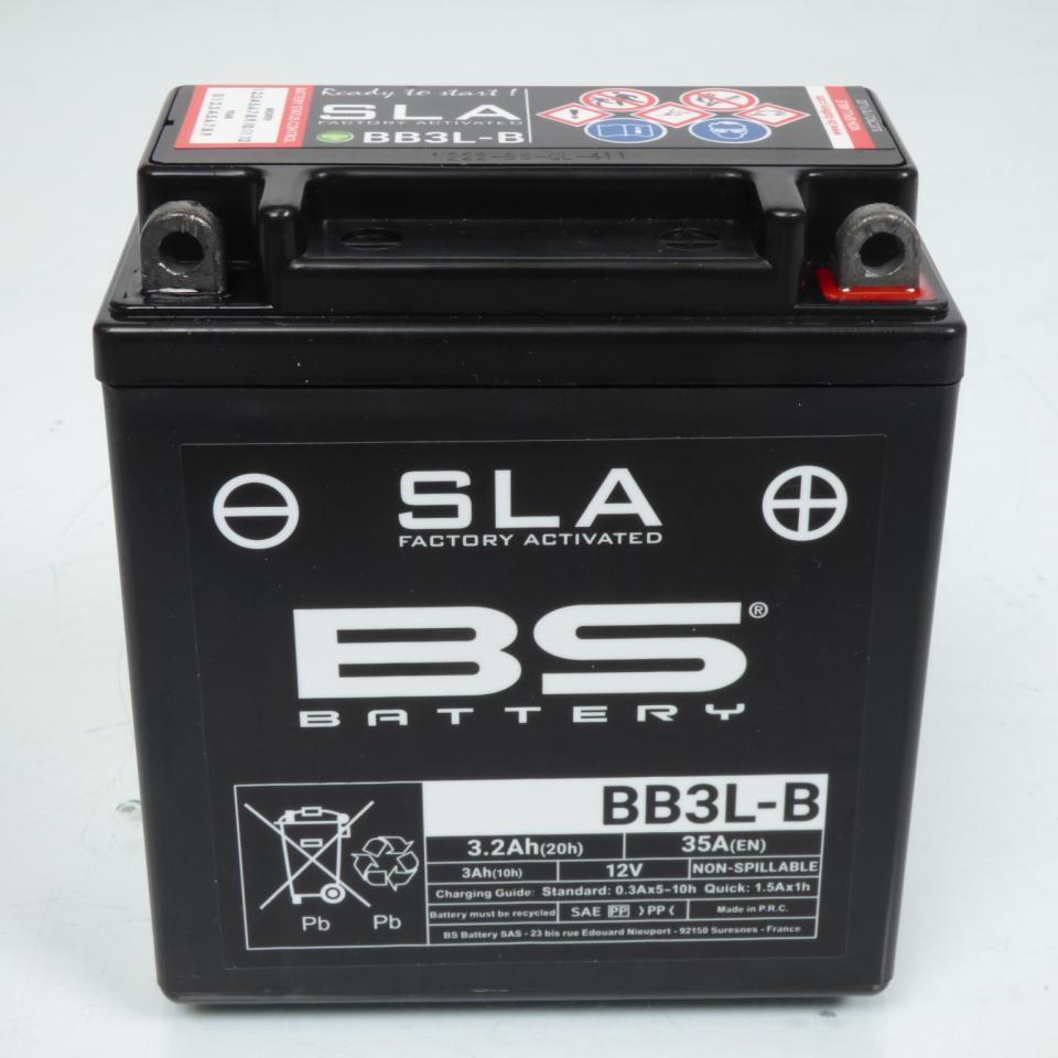 Batterie SLA BS Battery pour Moto Yamaha 80 Rd Lc2 1982 à 1985 YB3L-B / 12V 3Ah Neuf