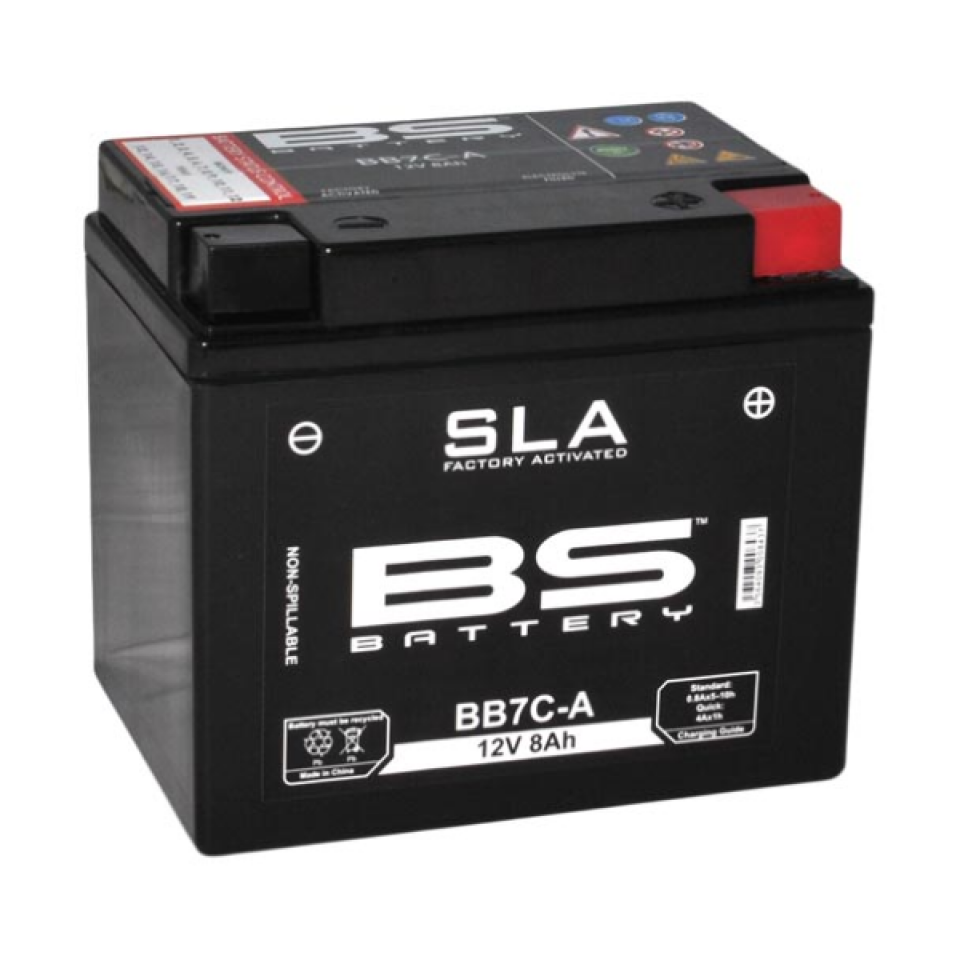 Batterie SLA BS Battery pour moto YB7C-A SLA / 12V 8Ah Neuf