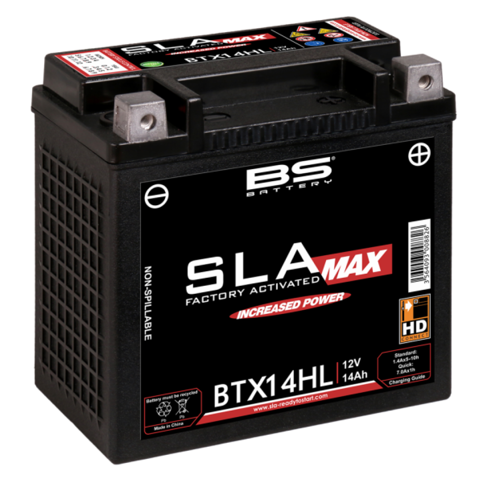 Batterie SLA BS Battery pour auto YTX14HL / 12V 14.7Ah Neuf