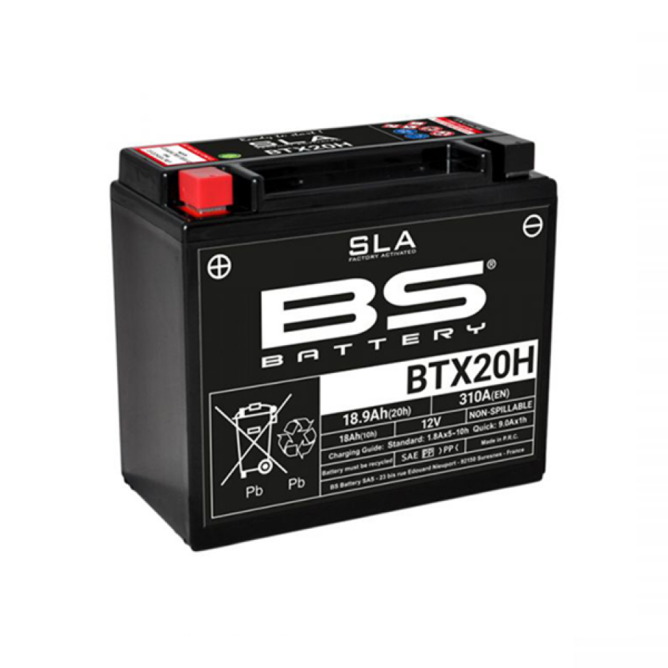 Batterie BS Battery pour moto Cagiva 1000 Navigator T 2000 à 2005 YTX20-SLA 12V 18Ah