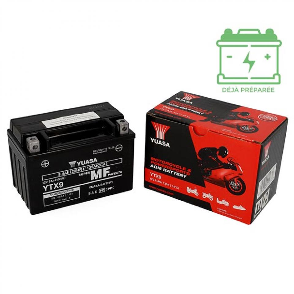 Batterie SLA Yuasa pour Moto Hyosung 250 Gv Aquila V2 2001 à 2008 YTX9-BS / YTX9 / 12V 8.4Ah Neuf