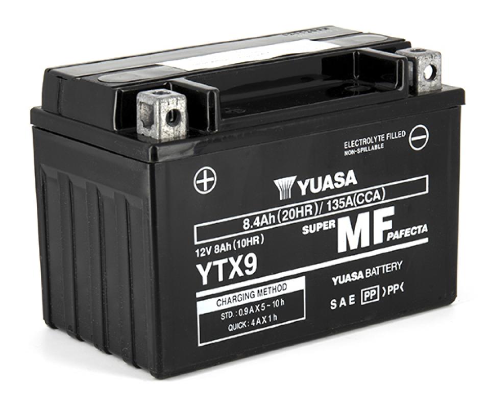 Batterie SLA Yuasa pour Scooter Sym 125 Euro MX 2002 à 2008 YTX9-BS / YTX9 / 12V 8.4Ah Neuf