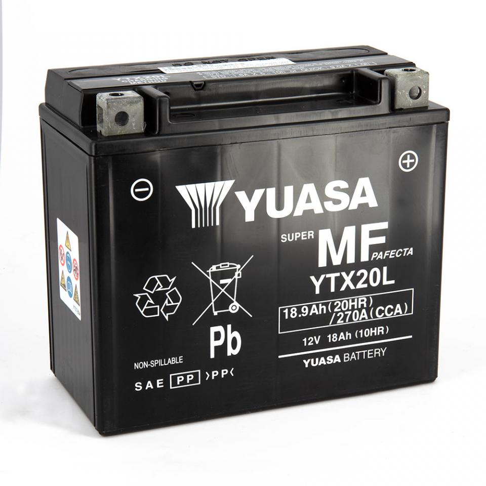 Batterie SLA Yuasa pour Quad CAN-AM 500 Outlander Xt 4X4 Auto 2007 à 2014 YTX20L-BS YTX20L / 12V 18.9Ah Neuf