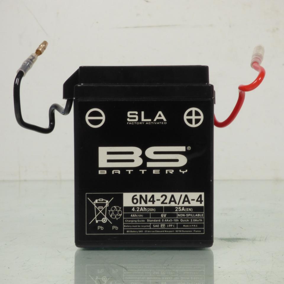 Batterie SLA BS Battery pour moto 6N4-2A/A-4 type SLA 6V 4Ah Neuf