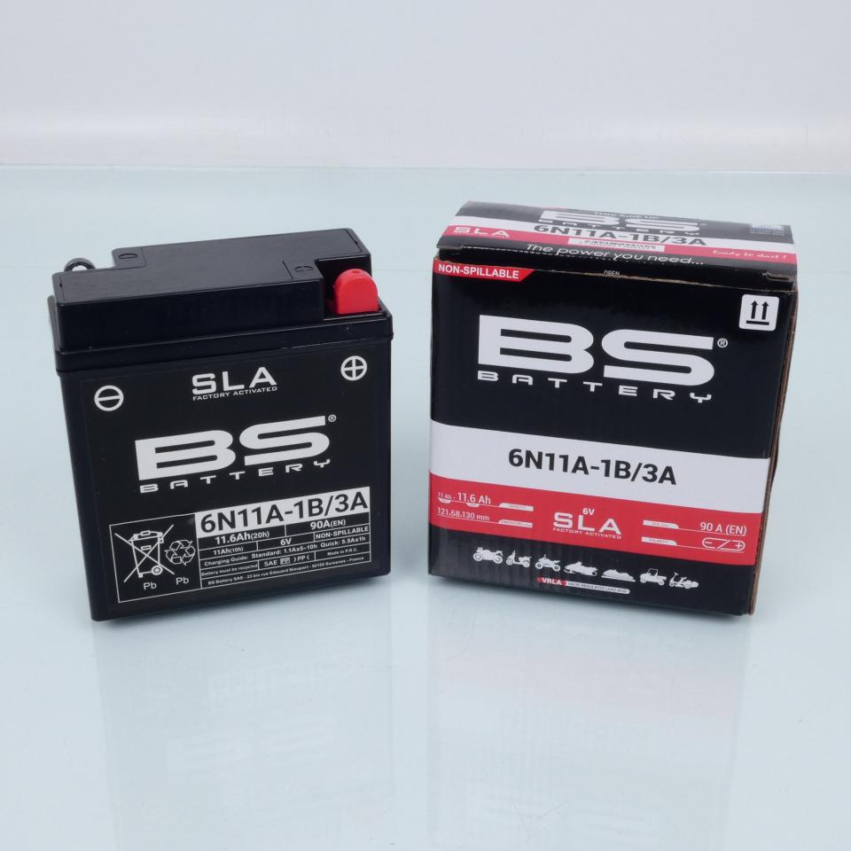 Batterie SLA BS Battery 6N11A-1B/3-A / 6V 11.6Ah pour moto Neuf