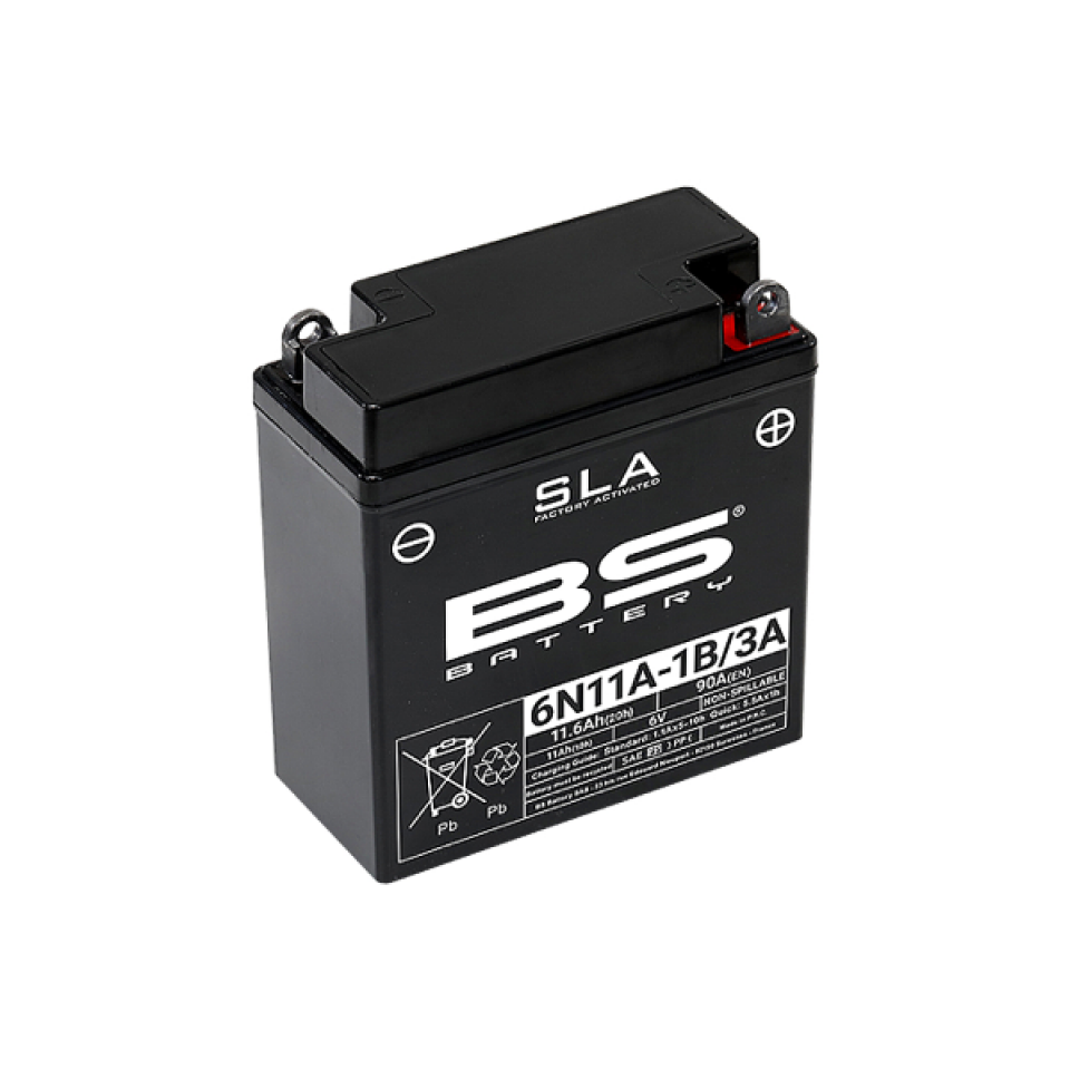 Batterie SLA BS Battery 6N11A-1B/3-A / 6V 11.6Ah pour moto Neuf