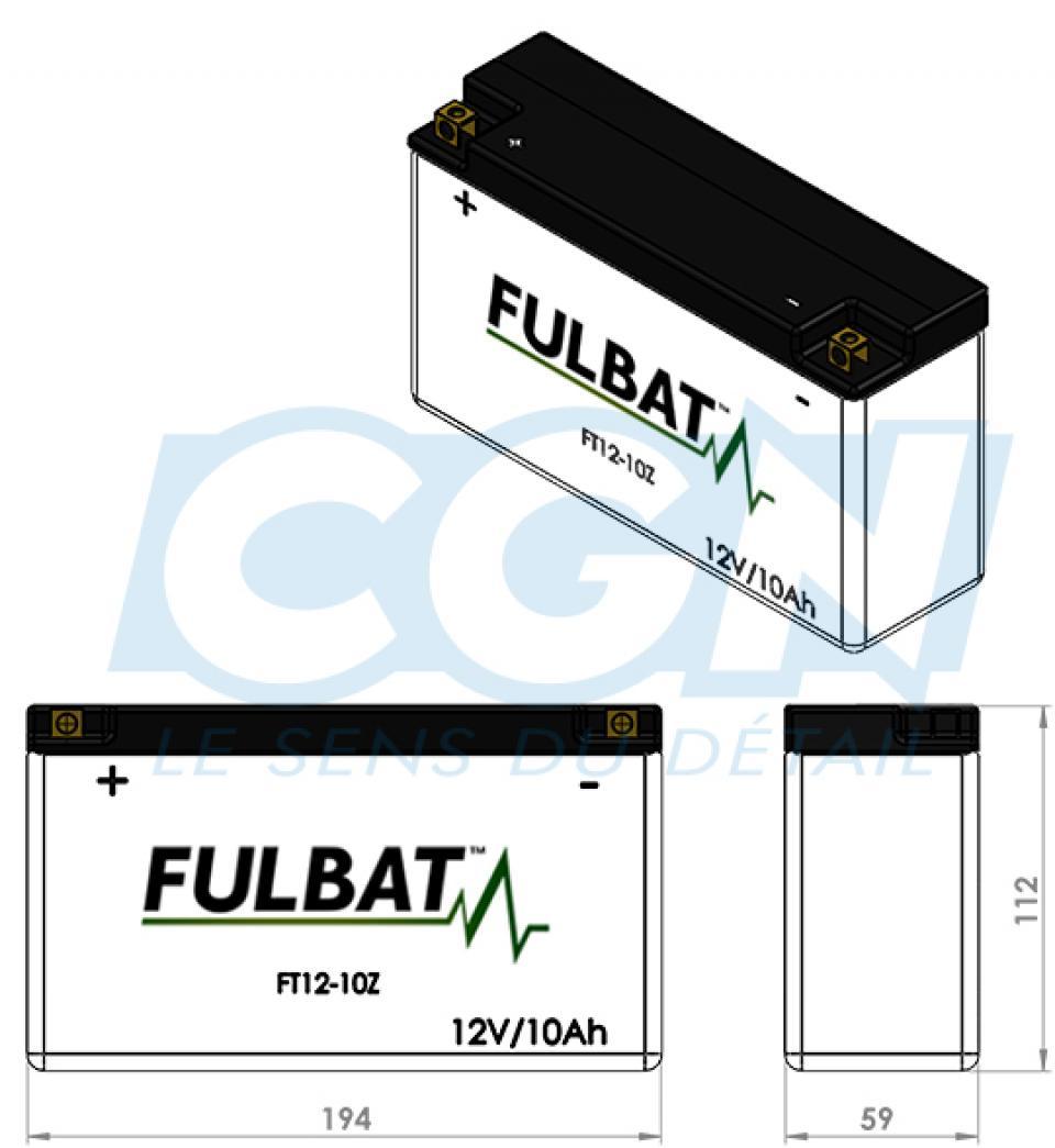 Batterie SLA Fulbat pour Moto Zontes 125 Roadster 2020 à 2021 Neuf