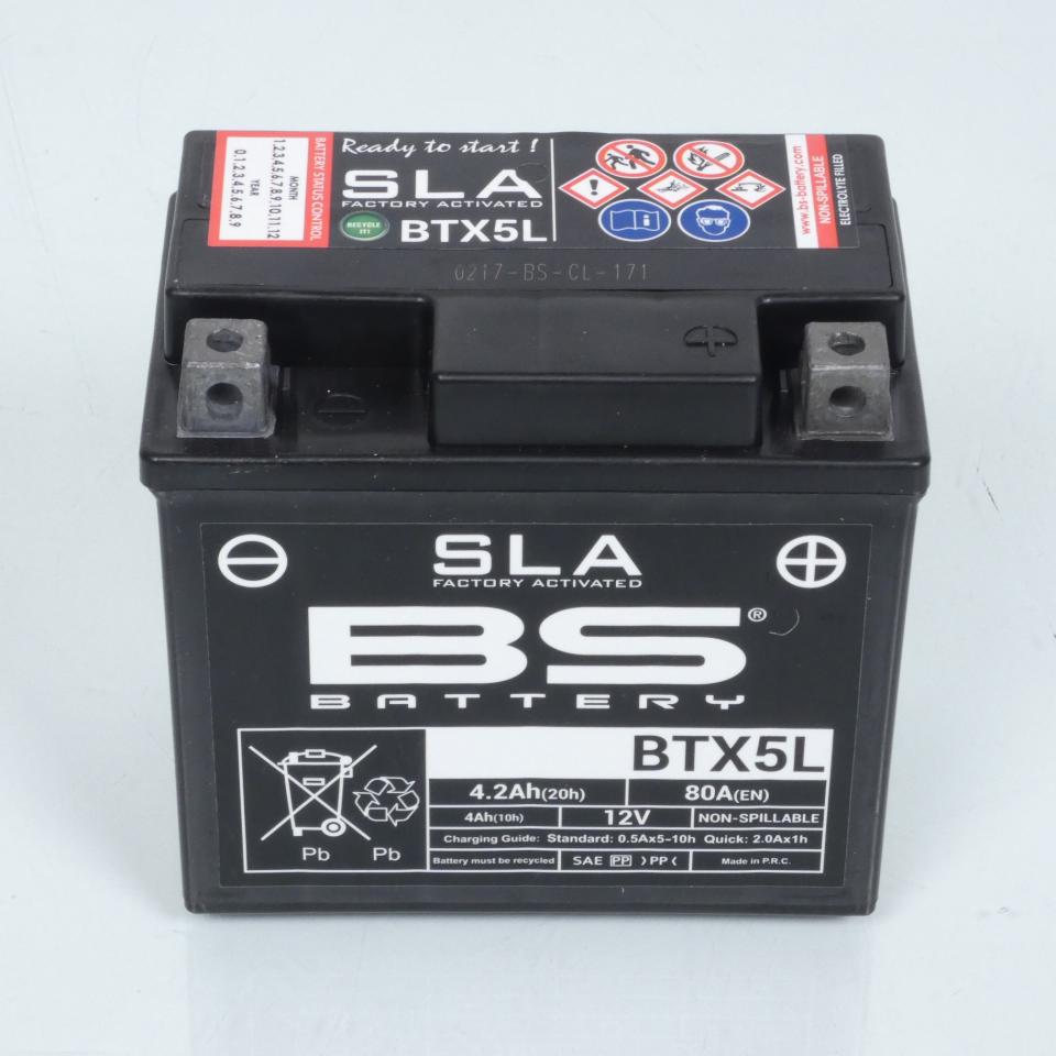 Batterie SLA BS Battery pour Scooter Piaggio 50 Nrg Power H2O Euro4 2018 à 2020 Neuf