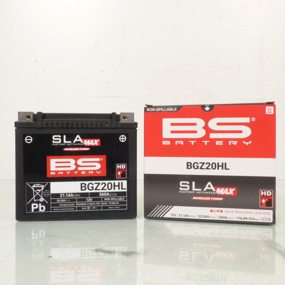 Batterie SLA BS Battery pour Moto Honda 1800 Gl F A Gold Wing 2009 à 2017 GYZ20HL / 12V 20Ah / BGZ20HL Neuf